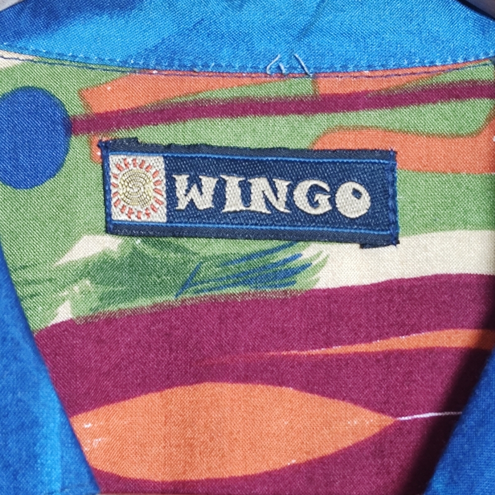 Wingo Vintage Men's Blue Hawaiian Shirt Made in Thailand - Picture 2 of 11